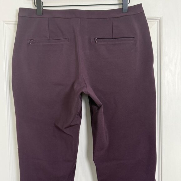 Lululemon Trousers Womens 12 Purple Go City Trek Mid Rise Ponte Stretch Travel - Picture 4 of 15
